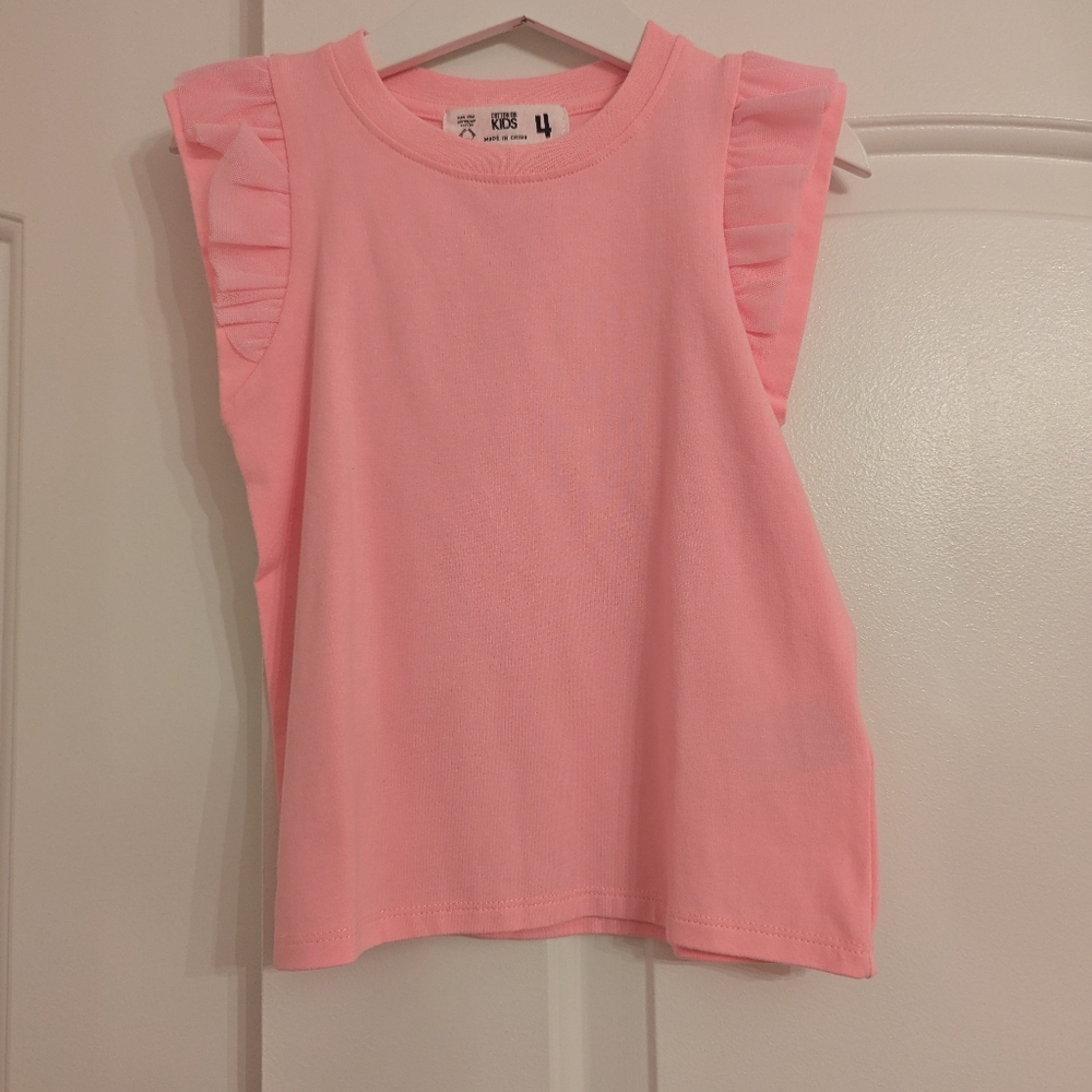 NWT Cali Pink Party Short Sleeve Top